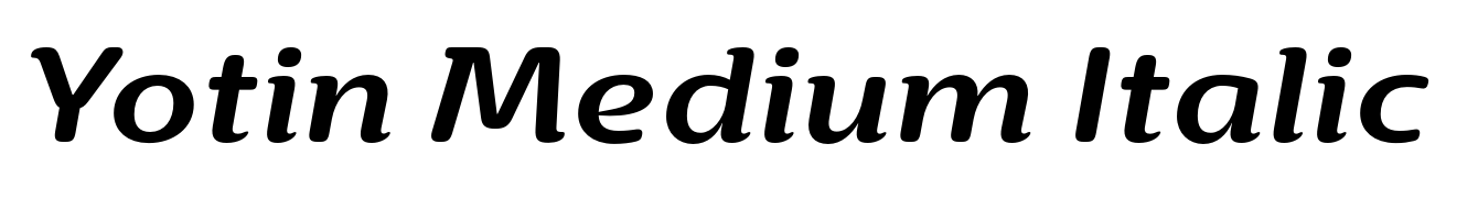 Yotin Medium Italic